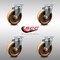 Service Caster 5 Inch SS High Temp Phenolic Wheel Swivel Top Plate Caster Set SCC-SS20S514-PHSHT-4 - alternate 6